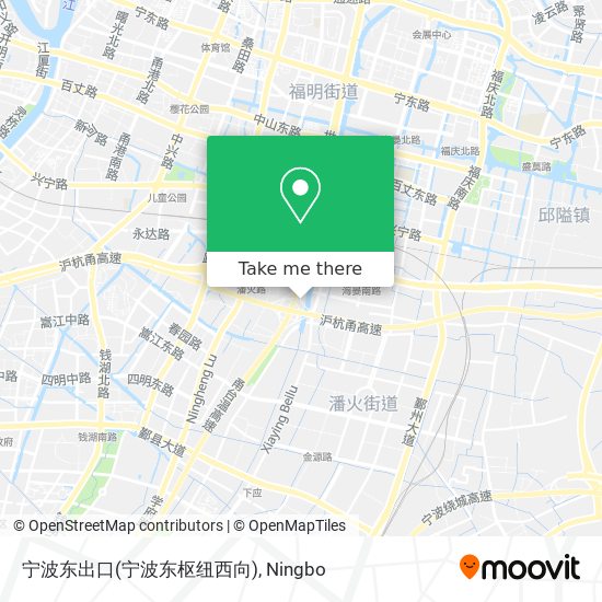 宁波东出口(宁波东枢纽西向) map