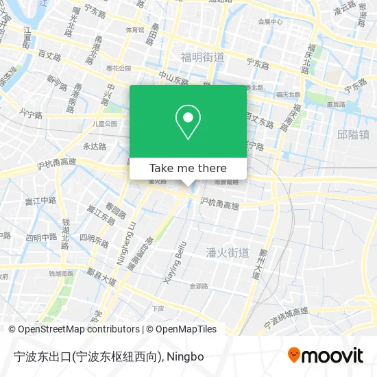 宁波东出口(宁波东枢纽西向) map