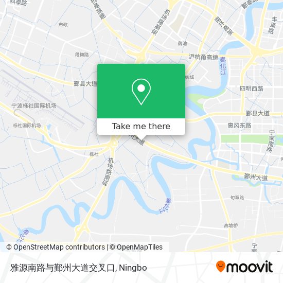 雅源南路与鄞州大道交叉口 map