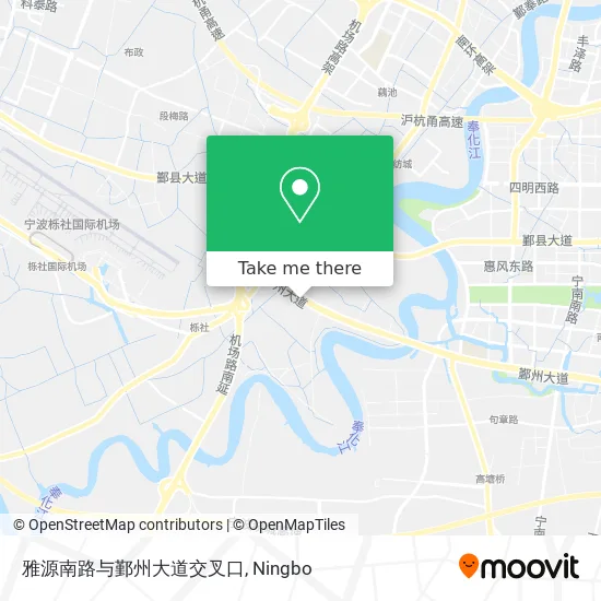 雅源南路与鄞州大道交叉口 map
