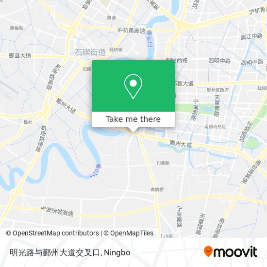 明光路与鄞州大道交叉口 map