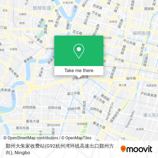 鄞州大朱家收费站(G92杭州湾环线高速出口鄞州方向) map