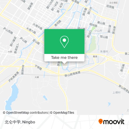 北仑中学 map