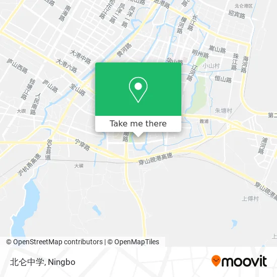 北仑中学 map
