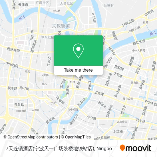 7天连锁酒店(宁波天一广场鼓楼地铁站店) map