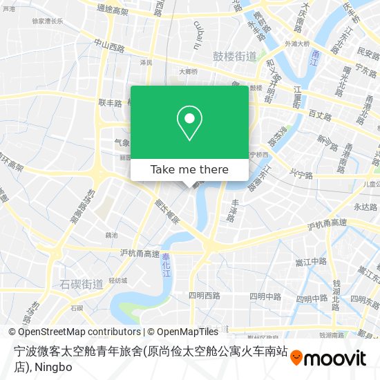 宁波微客太空舱青年旅舍(原尚俭太空舱公寓火车南站店) map