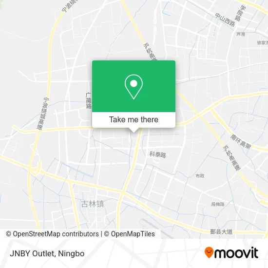 JNBY Outlet map
