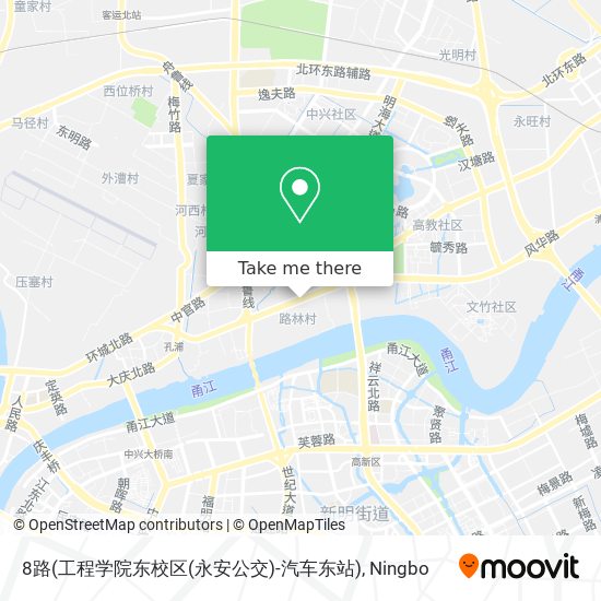 8路(工程学院东校区(永安公交)-汽车东站) map