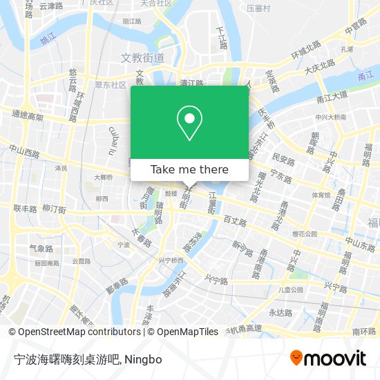 宁波海曙嗨刻桌游吧 map