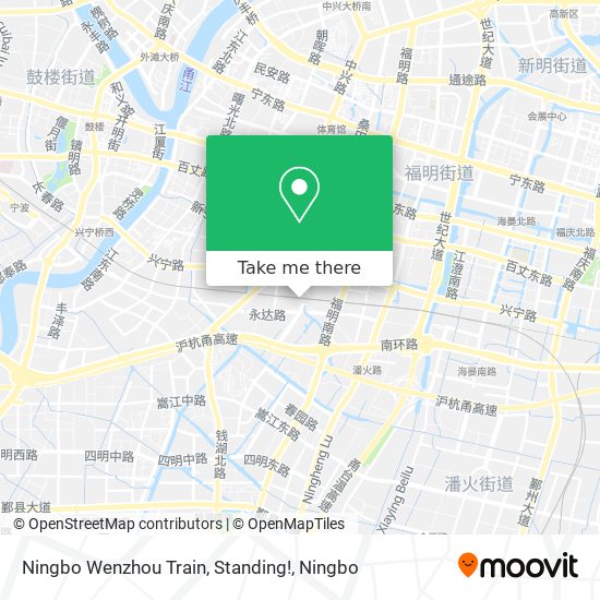 Ningbo Wenzhou Train, Standing! map