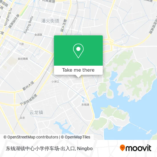 东钱湖镇中心小学停车场-出入口 map