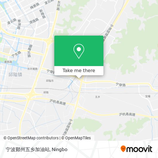 宁波鄞州五乡加油站 map