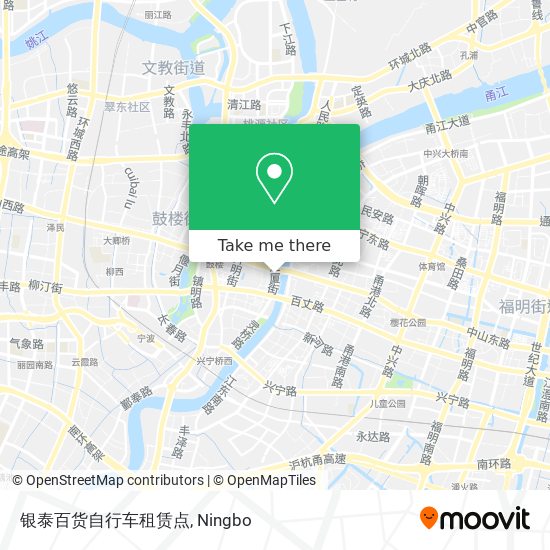 银泰百货自行车租赁点 map