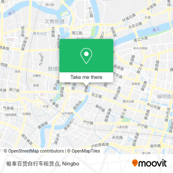 银泰百货自行车租赁点 map