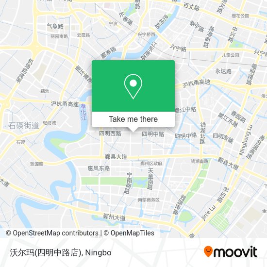 沃尔玛(四明中路店) map