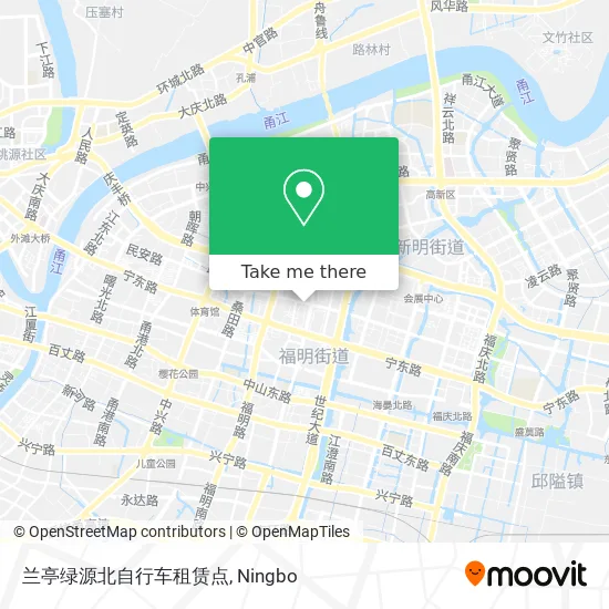兰亭绿源北自行车租赁点 map
