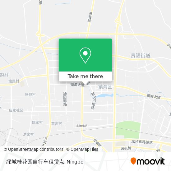 绿城桂花园自行车租赁点 map