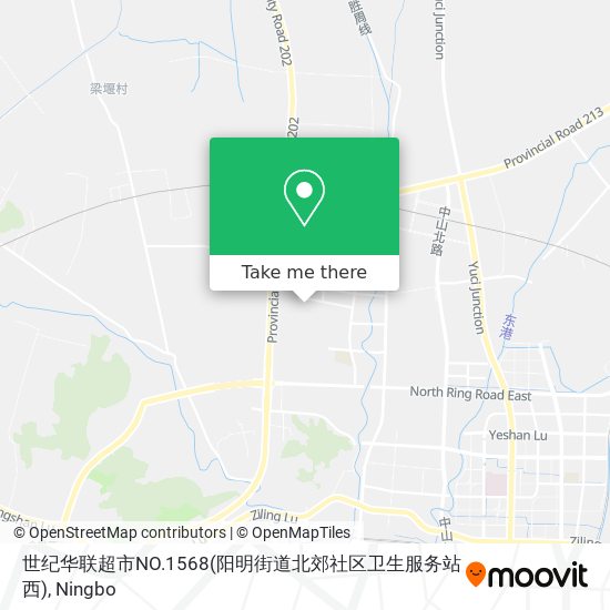 世纪华联超市NO.1568(阳明街道北郊社区卫生服务站西) map
