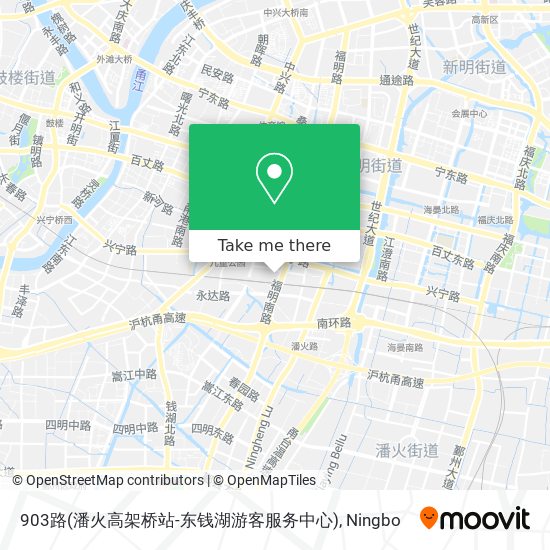 903路(潘火高架桥站-东钱湖游客服务中心) map