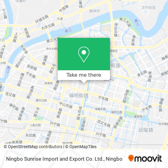 Ningbo Sunrise Import and Export Co. Ltd. map
