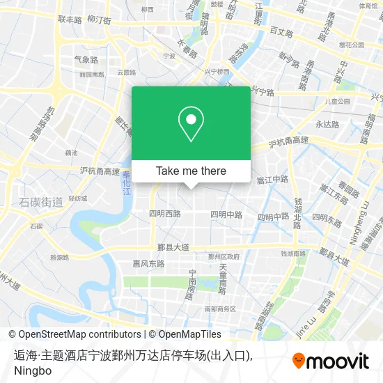 逅海·主题酒店宁波鄞州万达店停车场(出入口) map