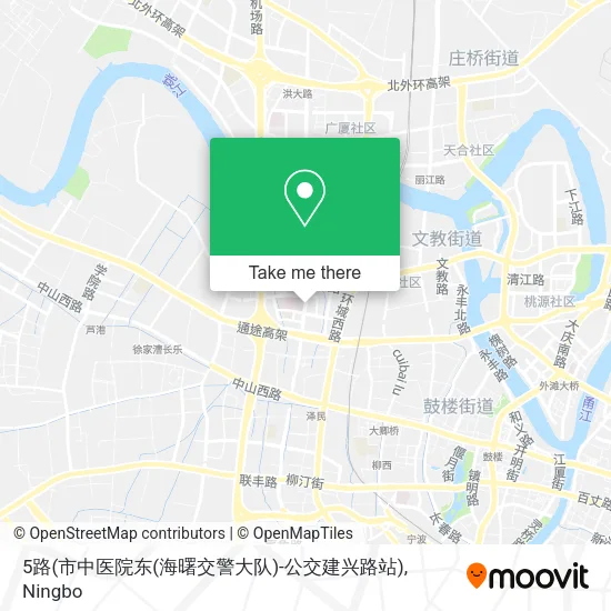 5路(市中医院东(海曙交警大队)-公交建兴路站) map