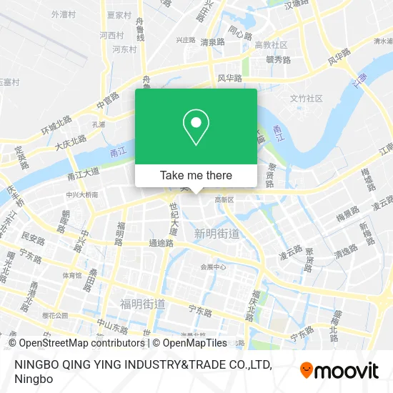 NINGBO QING YING INDUSTRY&TRADE CO.,LTD map