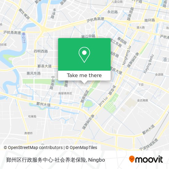 鄞州区行政服务中心-社会养老保险 map