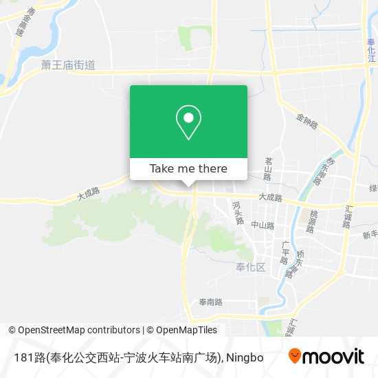 181路(奉化公交西站-宁波火车站南广场) map