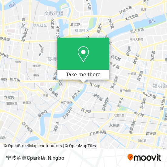 宁波泊寓Cpark店 map