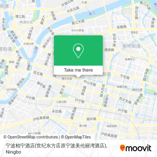 宁波柏宁酒店(世纪东方店原宁波美伦丽湾酒店) map