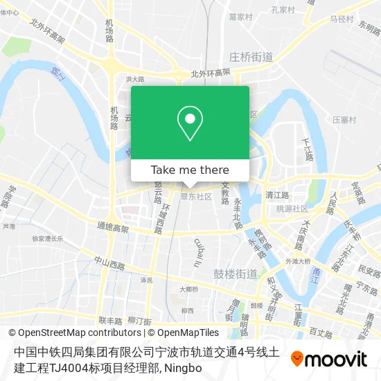 中国中铁四局集团有限公司宁波市轨道交通4号线土建工程TJ4004标项目经理部 map