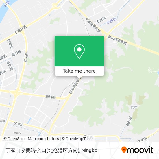 丁家山收费站-入口(北仑港区方向) map