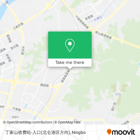 丁家山收费站-入口(北仑港区方向) map