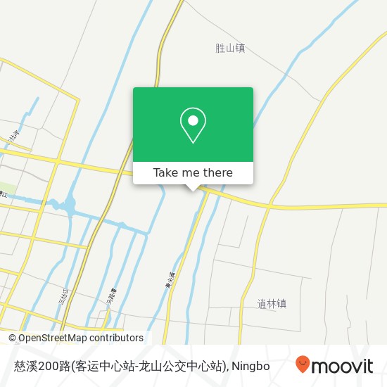 慈溪200路(客运中心站-龙山公交中心站) map