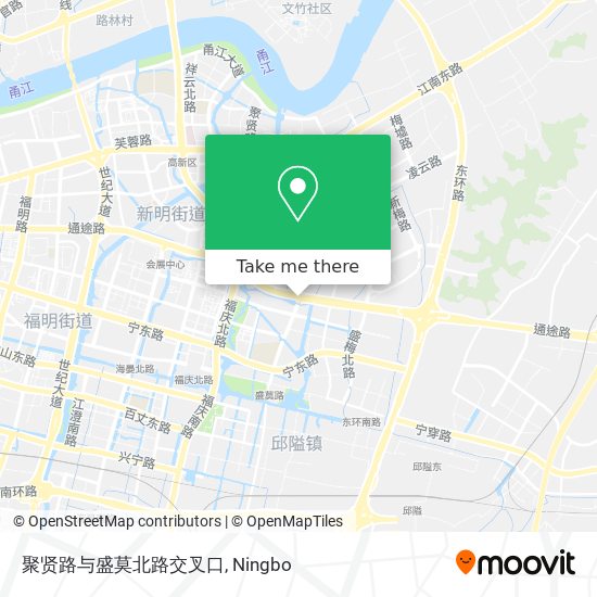 聚贤路与盛莫北路交叉口 map