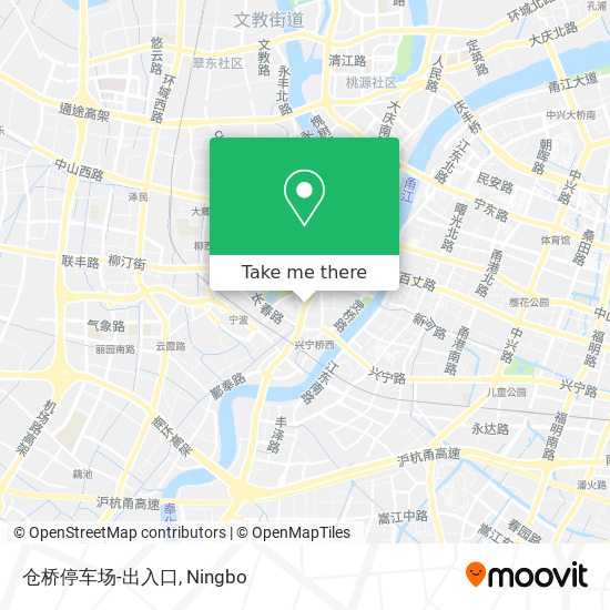 仓桥停车场-出入口 map