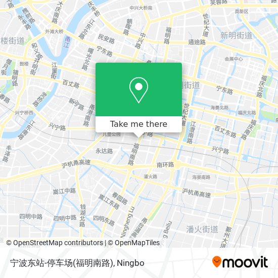 宁波东站-停车场(福明南路) map