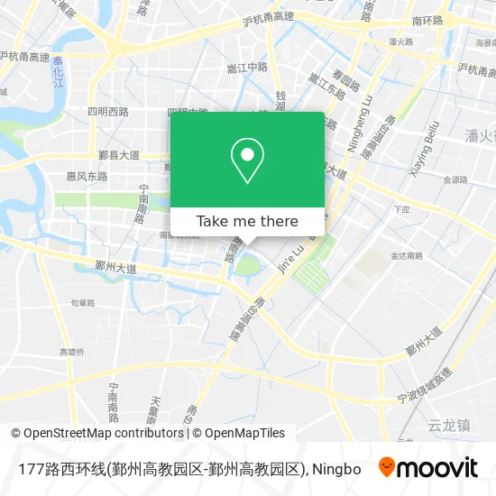 177路西环线(鄞州高教园区-鄞州高教园区) map