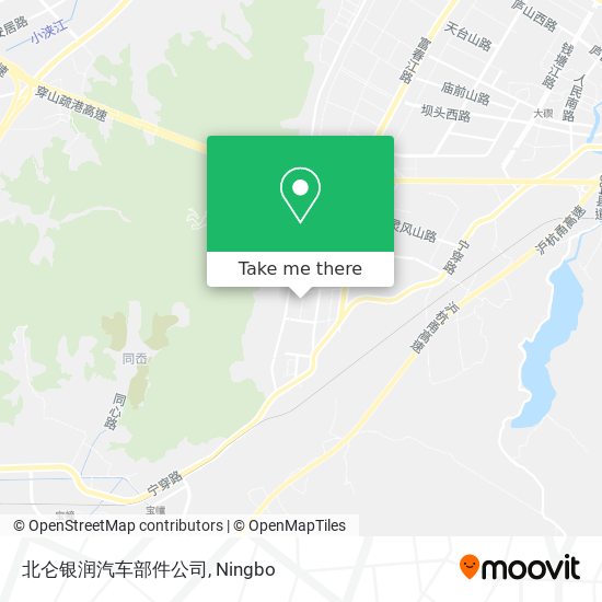北仑银润汽车部件公司 map