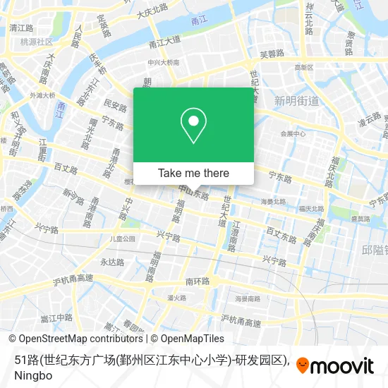51路(世纪东方广场(鄞州区江东中心小学)-研发园区) map