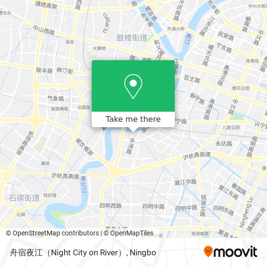 舟宿夜江（Night City on River） map