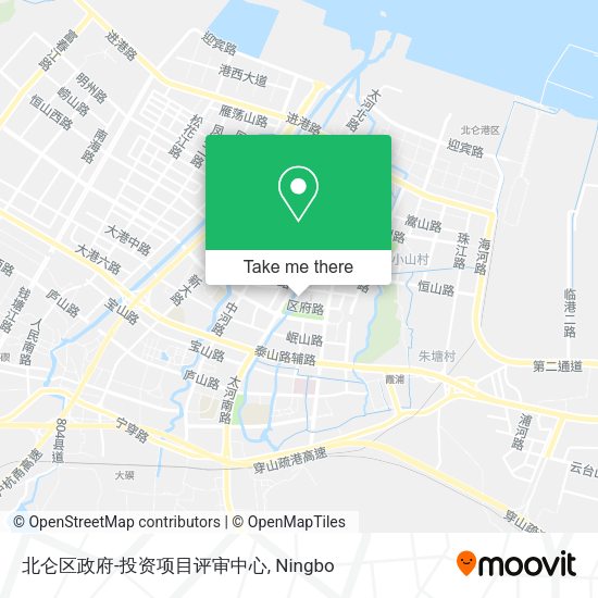 北仑区政府-投资项目评审中心 map
