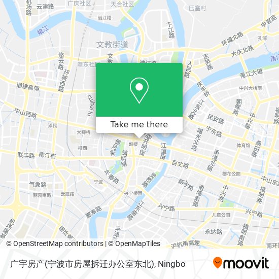 广宇房产(宁波市房屋拆迁办公室东北) map