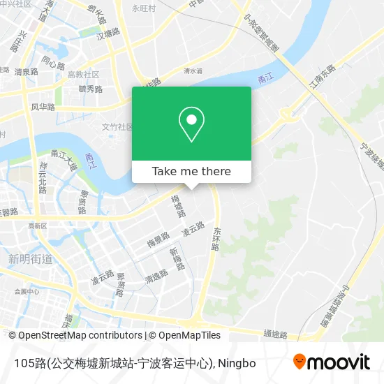 105路(公交梅墟新城站-宁波客运中心) map