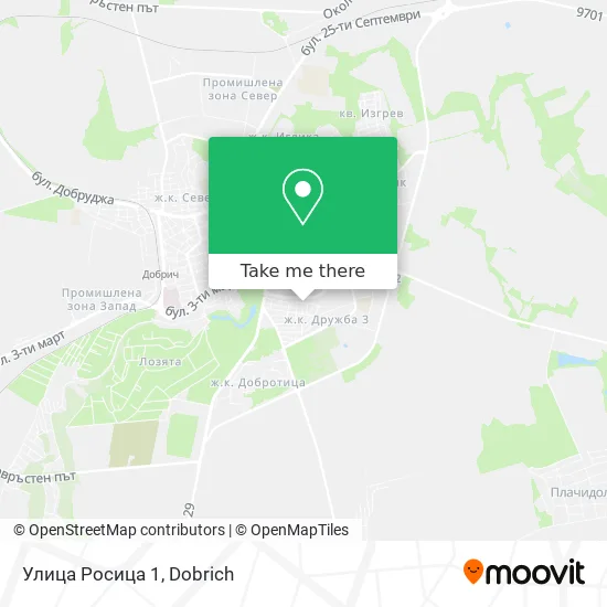 Карта Улица Росица 1