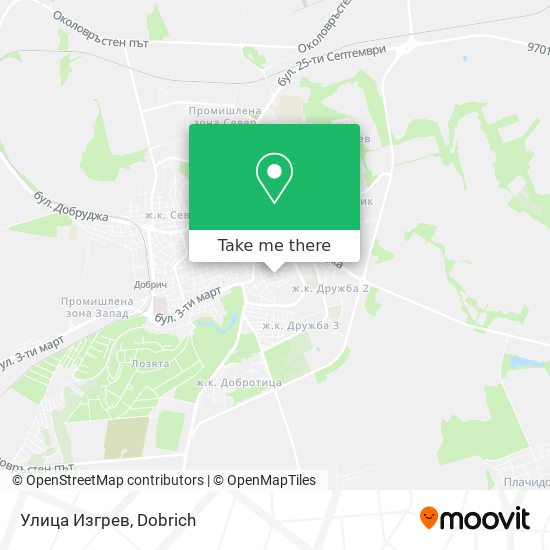 Улица Изгрев map
