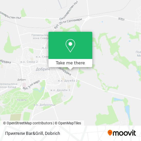 Карта Приятели Bar&Grill