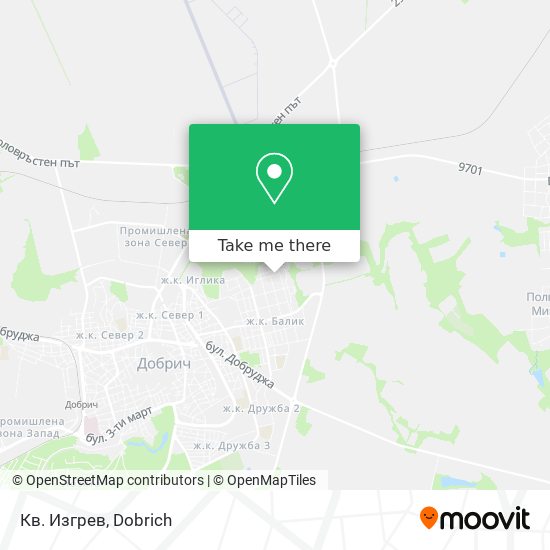 Кв. Изгрев map