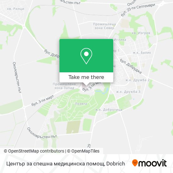 Център за спешна медицинска помощ map